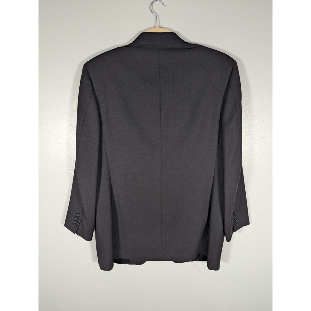 Canali proposta Mens 54R Wool Blazer Sport Jacket 2 Button Black - Picture 2 of 10